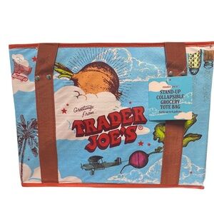 Trader Joe's Stand-Up Collapsible Grocery Tote Bag